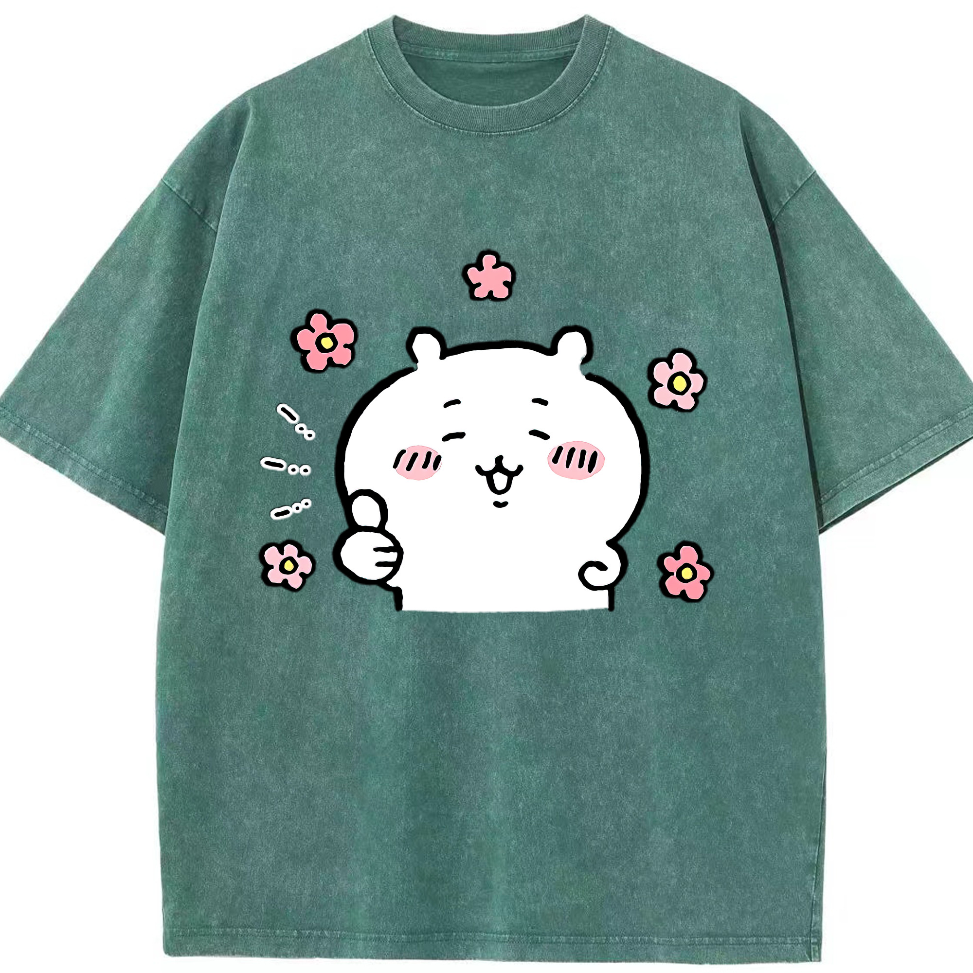 （画像用） ちいかわ ちいかわ Chii-kawa chiikawa 綿100% ヴィンテージ風 半袖Tシャツ（フロントプリント）